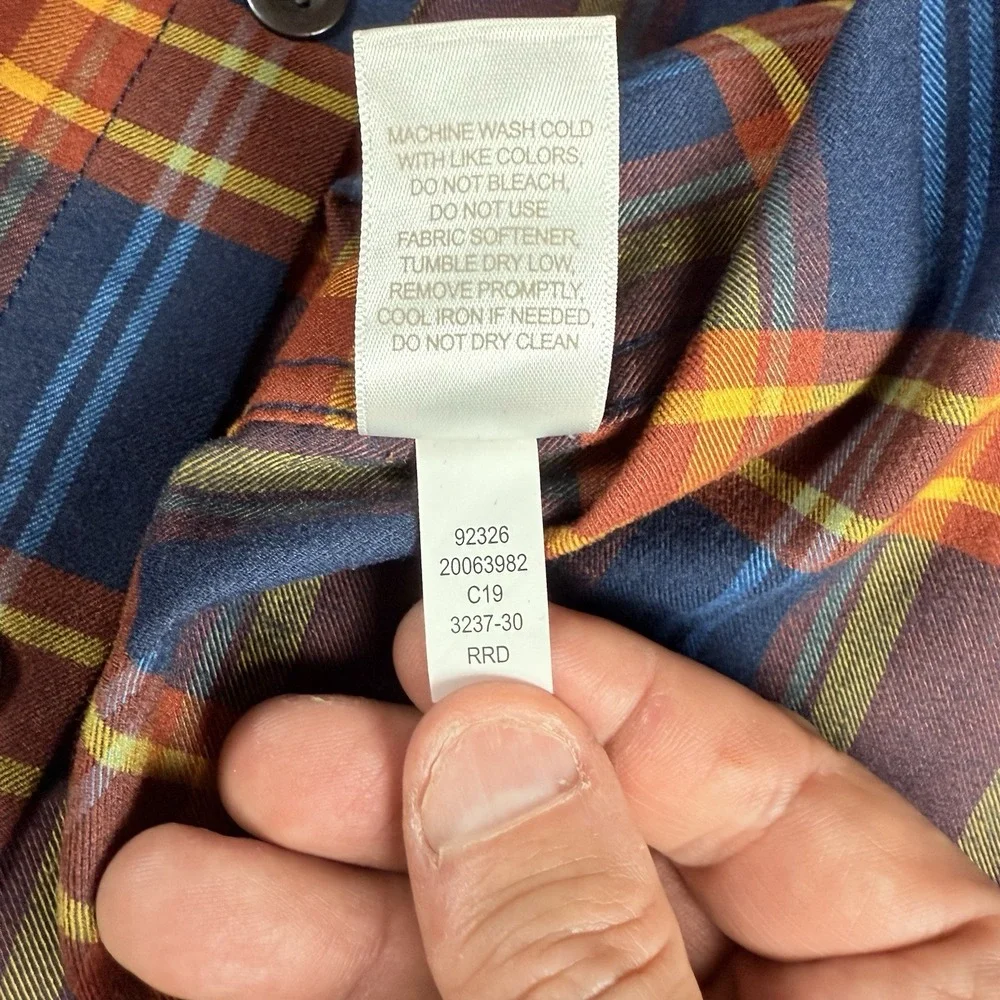 Alaskan Hardgear Mens Boar's Nest Flannel Long Sleeve Shirt Med Plaid Multicolor